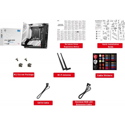Материнcька плата MSI MPG B760I EDGE WIFI s1700 B760 2xDDR5 M.2 HDMI DP WiFi BT mITX