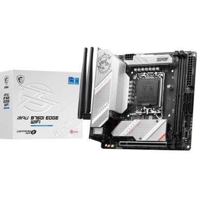 Материнcька плата MSI MPG B760I EDGE WIFI s1700 B760 2xDDR5 M.2 HDMI DP WiFi BT mITX