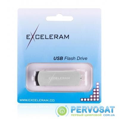 USB флеш накопитель eXceleram 128GB P2 Series Silver/Black USB 3.1 Gen 1 (EXP2U3SIB128)