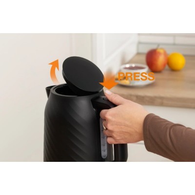 Електрочайник Gorenje 1.7л, Strix контроль, чорний матовий
