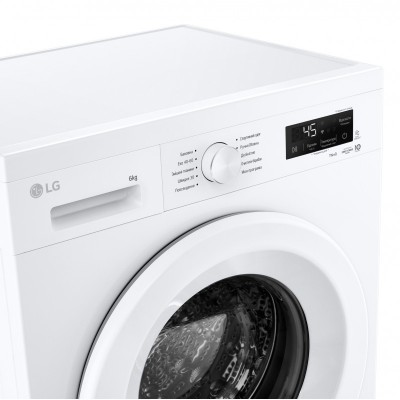 Пральна машина LG фронтальна, 6кг, 1200, В, 44см, дисплей, пара, інвертор, білий Пральна машина LG фронтальна, 6кг, 1200, В, 44см, дисплей, пара, інвертор, білий