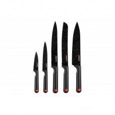 Набір ножів Ardesto Black Mars 5 пр., чорний, нержавіюча сталь, пластик Набір ножів Ardesto Black Mars 5 пр., чорний, нержавіюча сталь, пластик