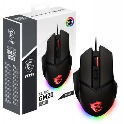 Миша MSI Clutch GM20 Elite GAMING Mouse RGB, USB-A, чорний