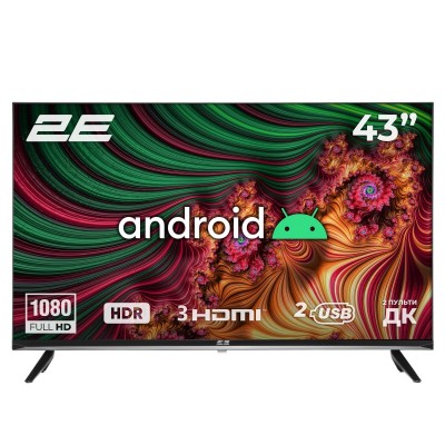 Телевізор 43&quot; 2E LED FHD 60Hz Smart Android Black