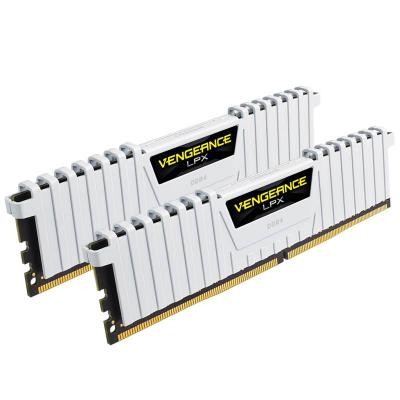 Модуль памяти для компьютера DDR4 16GB (2x8GB) 2666 MHz LPX White CORSAIR (CMK16GX4M2A2666C16W)