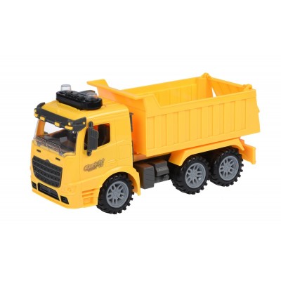 Same Toy Машинка инерционная Truck Самосвал (желтый) со светом и звуком