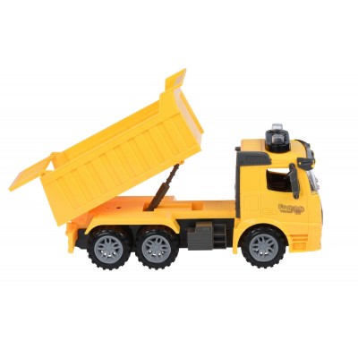 Same Toy Машинка инерционная Truck Самосвал (желтый) со светом и звуком