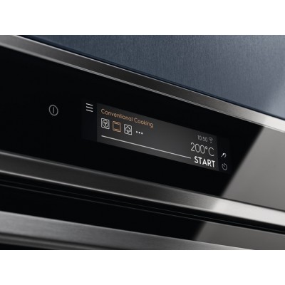 Духова шафа Electrolux електрична, 70л, А++, пара, дисплей, конвекція, ф-ція пароварки, телескопічні напрямні, чорний