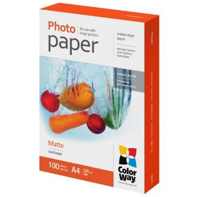 Папір ColorWay A4, 220г, matte, 100л (PM220100A4)