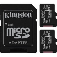 Карта пам'яті Kingston 64GB Class 10 Canvas Select Plus 100R A1 (SDCS2/64GB-2P1A) Карта пам'яті Kingston 64GB Class 10 Canvas Select Plus 100R A1 (SDCS2/64GB-2P1A)