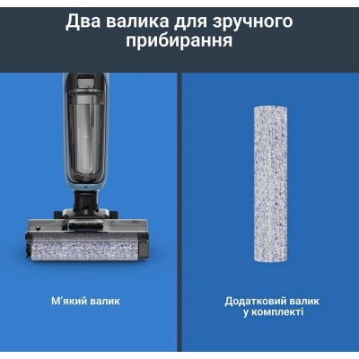 Пилосос Rowenta безпровідний миючий X-Clean 2, 120Вт, конт пил -0.44л, конт для води-0.73л, автон. робота до 35хв, вага-5кг, НЕРА, чорно-блакитний