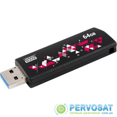 USB флеш накопитель GOODRAM 64GB UCL3 Click Black USB 3.0 (UCL3-0640K0R11)