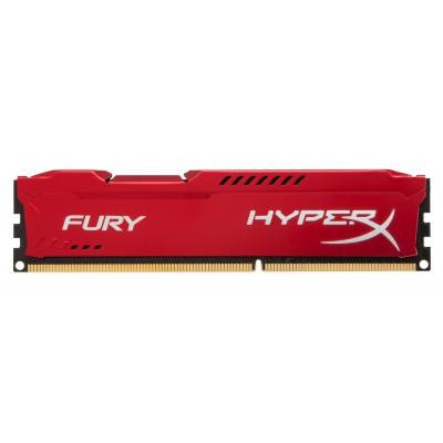 Модуль пам'яті для комп'ютера DDR3 4Gb 1600 MHz HyperX Fury Red Kingston Fury (ex.HyperX) (HX316C10FR/4)