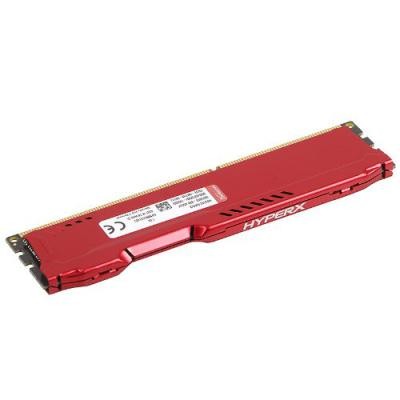 Модуль пам'яті для комп'ютера DDR3 4Gb 1600 MHz HyperX Fury Red Kingston Fury (ex.HyperX) (HX316C10FR/4)