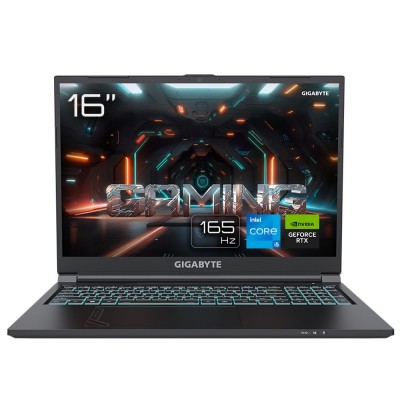 Ноутбук Gigabyte G6 16.0 FHD+ 165Hz, Intel i7-12650H, 16GB, F512GB, NVD4050-6, W11, чорний