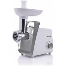 М'ясорубка Gorenje, 1600Вт, 2,2кг/хв, 2 решітки, пластик, білий М'ясорубка Gorenje, 1600Вт, 2,2кг/хв, 2 решітки, пластик, білий