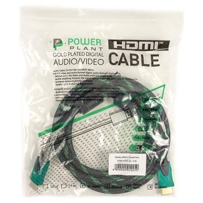 Кабель мультимедийный HDMI to HDMI 2.0m PowerPlant (CA910250)