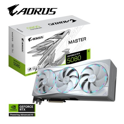 Відеокарта GIGABYTE GeForce RTX 5080 16GB GDDR7 AORUS MASTER ICE