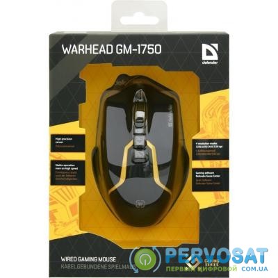 Мышка Defender Warhead GM-1750 USB Black (52750)