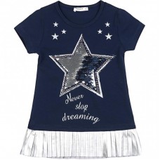 Плаття Breeze со звездой и оборкой (10281-134G-blue) Плаття Breeze со звездой и оборкой (10281-134G-blue)