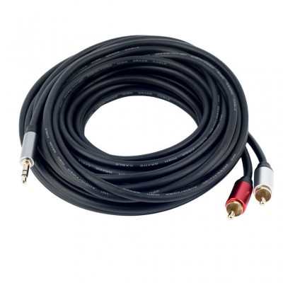 Кабель мультимедийный Jack 3.5mm M to 2xRCA 10.0m ProfCable (ProfCable1-1000)