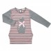 Платье Breeze в полоску с котиком (8185-104G-pink)