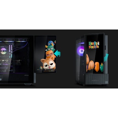 Корпус Zalman Z10 DS, без БЖ, 2xUSB3.0, 1хUSB Type-C, 2х120мм, 1x120мм ARGB, TG Side Panel, ATX, Monitor, чорний