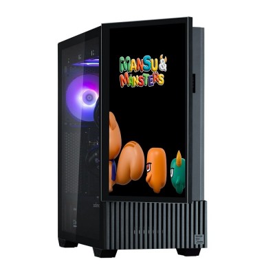 Корпус Zalman Z10 DS, без БЖ, 2xUSB3.0, 1хUSB Type-C, 2х120мм, 1x120мм ARGB, TG Side Panel, ATX, Monitor, чорний