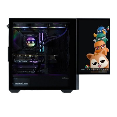 Корпус Zalman Z10 DS, без БЖ, 2xUSB3.0, 1хUSB Type-C, 2х120мм, 1x120мм ARGB, TG Side Panel, ATX, Monitor, чорний