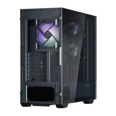 Корпус Zalman Z10 DS, без БЖ, 2xUSB3.0, 1хUSB Type-C, 2х120мм, 1x120мм ARGB, TG Side Panel, ATX, Monitor, чорний
