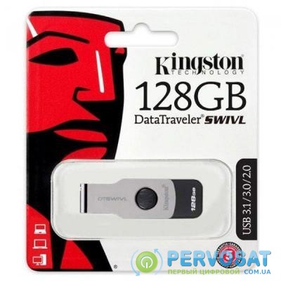 USB флеш накопитель Kingston 128GB DT SWIVL Metal USB 3.0 (DTSWIVL/128GB)