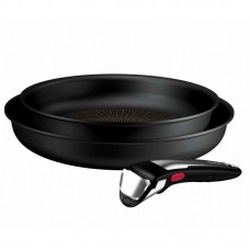 Набір посуду Tefal Ingenio Excellence+, 3 предмети, алюміній, нержавіюча сталь, бакеліт, чорний