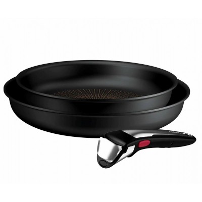 Набір посуду Tefal Ingenio Excellence+, 3 предмети, алюміній, нержавіюча сталь, бакеліт, чорний