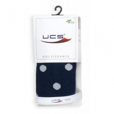Колготки UCS SOCKS в горошок з люрексу (M0C0301-2051-9G-blue)