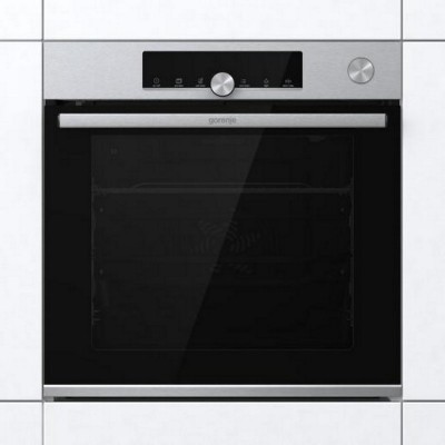 Духова шафа Gorenje електрична, 77л, A+, пара, дисплей, готування на різних рівнях, нерж