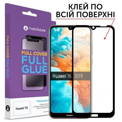 Стекло защитное MakeFuture Huawei Y6 2019 Full Cover Full Glue (MGF-HUY619)