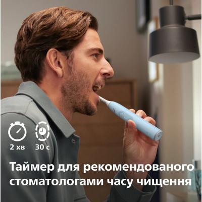 Щітка зубна електр. Philips, Sonicare 6100 Series, 62т. колив/хв, насадок-1, блакитний