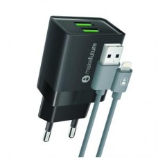 Зарядний пристрій MakeFuture 2.4A 2USB Auto-ID Black + кабель Lightning (MCWC-L22BK) Зарядний пристрій MakeFuture 2.4A 2USB Auto-ID Black + кабель Lightning (MCWC-L22BK)