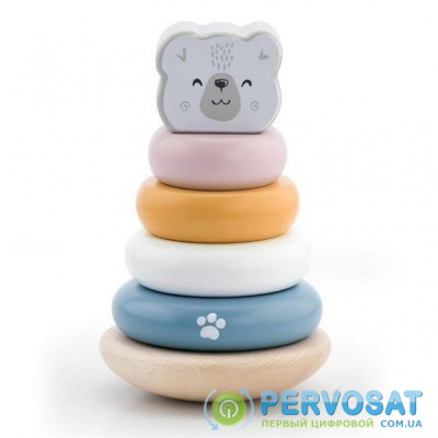 Развивающая игрушка Viga Toys Пирамидка PolarB Белый медведь (44005)