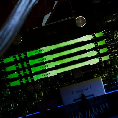 Модуль пам'яті для комп'ютера DDR4 32GB (2x8GB) 3600 MHz Fury Beast RGB Kingston Fury (ex.HyperX) (KF436C18BBAK2/32)