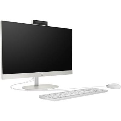 Комп'ютер персональний моноблок HP 240-G10 23.8" FHD IPS AG, Intel i3-N300, 8GB, F512GB, UMA, WiFi, кл+м, 3р, Win11P, білий