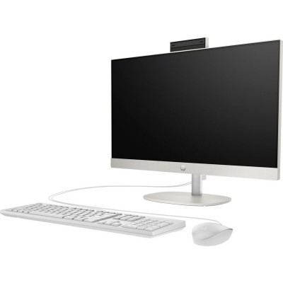 Комп'ютер персональний моноблок HP 240-G10 23.8" FHD IPS AG, Intel i3-N300, 8GB, F512GB, UMA, WiFi, кл+м, 3р, Win11P, білий