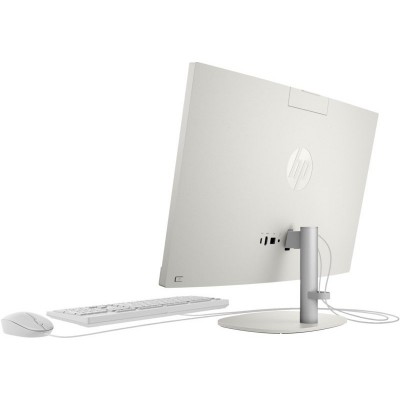 Комп'ютер персональний моноблок HP 240-G10 23.8" FHD IPS AG, Intel i3-N300, 8GB, F512GB, UMA, WiFi, кл+м, 3р, Win11P, білий