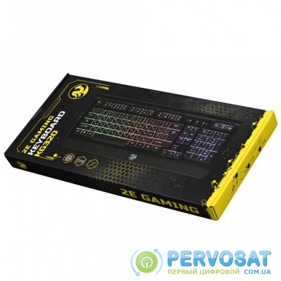 Клавиатура 2E KG320 LED USB Black Ukr (2E-KG320UB)