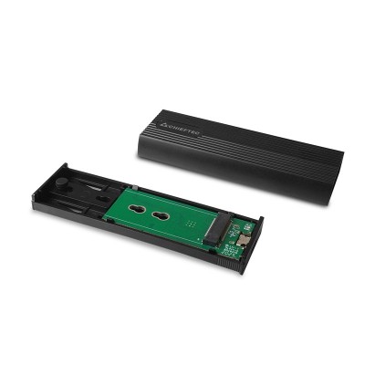 Портативний корпус до SSD CHIEFTEC CEB-M2C-TL PCIe NVMe/SATA M.2 2230/2242/2260/2280 USB3.2 Gen2 Type-C Tool-Less Aluminum