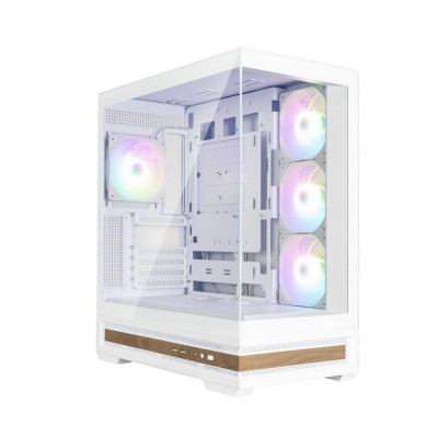 Корпус Zalman P40 NAMU без БЖ, 2xUSB3.0, 1x Type C, 3x120мм ARGB Reverse,  1x120мм ARGB, VGA 420мм, LCS ready, TG Side/Front Panel, ATX, білий