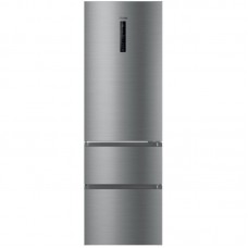 Холодильник Haier багатодверний, 190.5x59.5х65.7, холод.відд.-233л, мороз.відд.-114л, 3дв., А++, NF, інв., дисплей, зона нульова, сріблястий