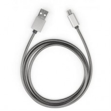 Дата кабель USB 2.0 AM to Micro 5P 1m stainless steel gray Vinga (VCPDCMSSJ1GR) Дата кабель USB 2.0 AM to Micro 5P 1m stainless steel gray Vinga (VCPDCMSSJ1GR)