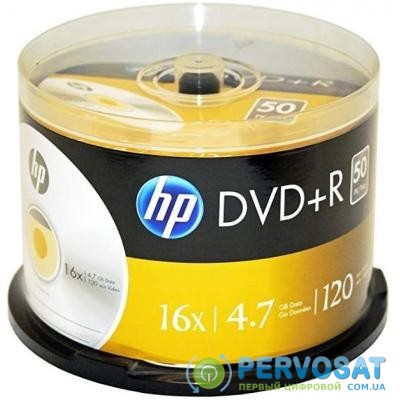 Диск DVD HP DVD+R 4.7GB 16X 50шт Spindle (69319/DRE00026-3)