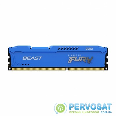 Модуль памяти для компьютера DDR3 4GB 1600 MHz Fury Beast Blue HyperX (Kingston Fury) (KF316C10B/4)